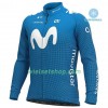 Fietskleding (Fietsshirt Lange Mouw + Lange Koersbroek) 2020 Movistar Team N001 Winter Thermal Fleece